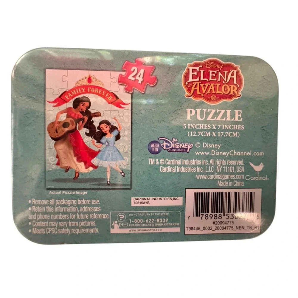 Disney Elena of Avalor Puzzle Lot 6 Sealed Collectors Tin 24pc Kids Travel/Party